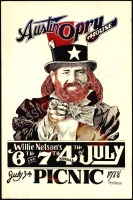 1978 Willie Nelson Austin Opry House Poster