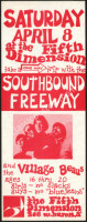 Incredible Southbound Freeway at the Fifth Dimension Handbill