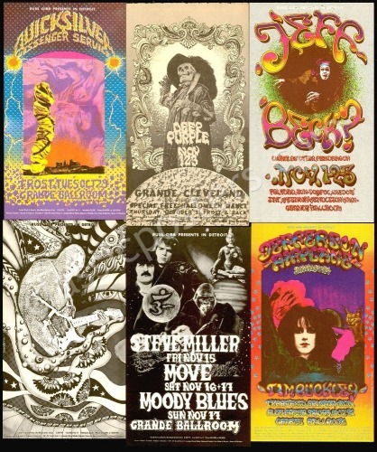 A Half Dozen Popular Grande Ballroom Postcards