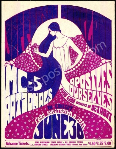Popular Jefferson Airplane Ford Auditorium Handbill