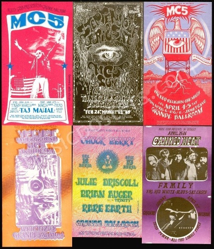 Six More Grande Ballroom Postcards