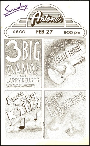 Scarce Stevie Ray Vaughan Antone&rsquo;s Poster