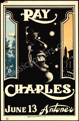 Scarce 1980 Ray Charles Antone&rsquo;s Poster