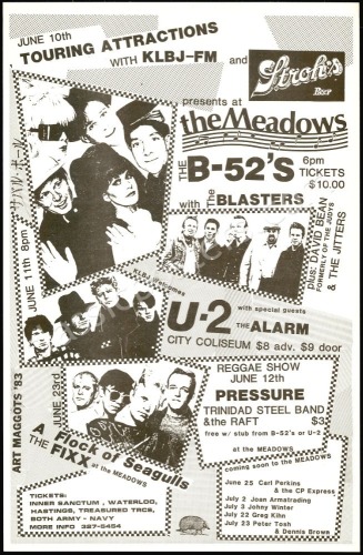Interesting B-52's and U2 Multi-Venue Poster