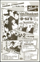 Interesting B-52's and U2 Multi-Venue Poster