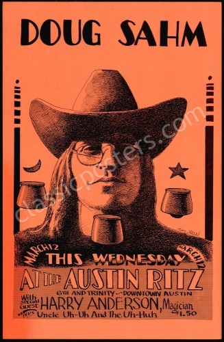 Attractive Doug Sahm Austin Poster