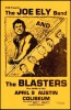 Joe Ely Band Austin Coliseum Poster