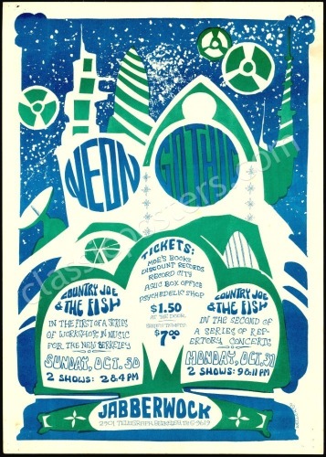 Neon Gothic Jabberwock Poster