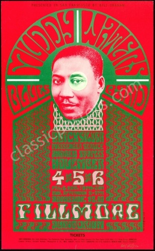 Popular Signed Original BG-35 Muddy Waters Poster