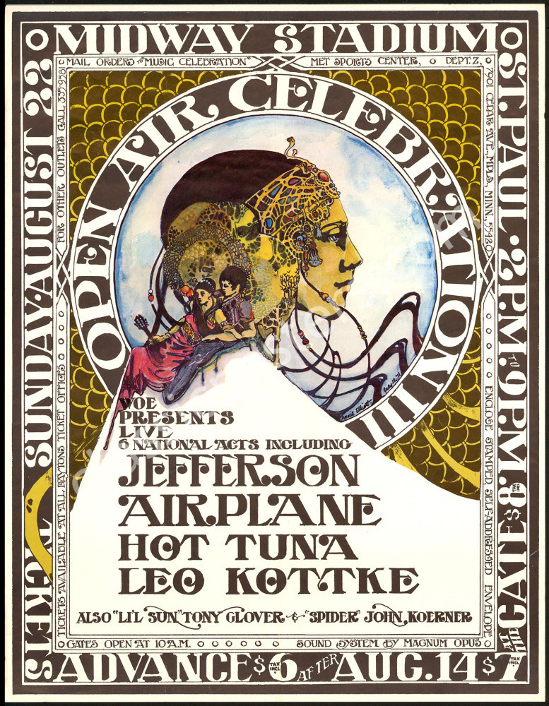 Muzuputs Poster Jefferson Airplane Vintage - Targa In Metallo 30,5x20,5 Cm, Retrò Per Bar, Garage, Casa, Regalo