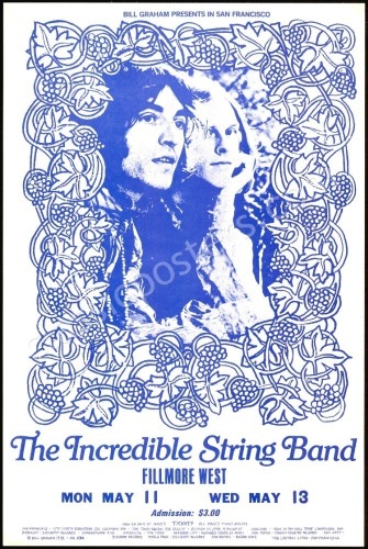 Scarce BG-232A Incredible String Band Poster