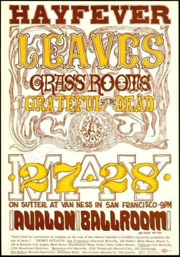 Signed Original FD-10 Grateful Dead Poster