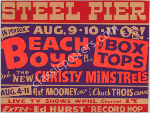 Rare Beach Boys Atlantic City Poster