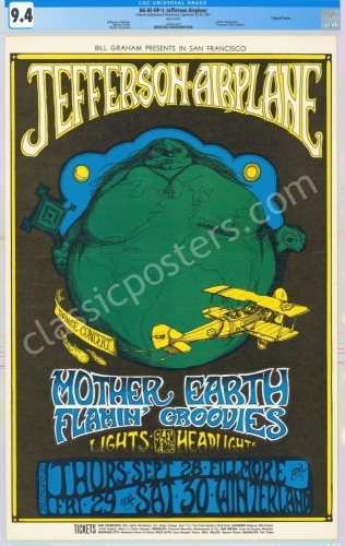Certified Original BG-85 Jefferson Airplane Poster
