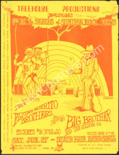 Scarce 1970 Big Brother & The Holding Company Handbill