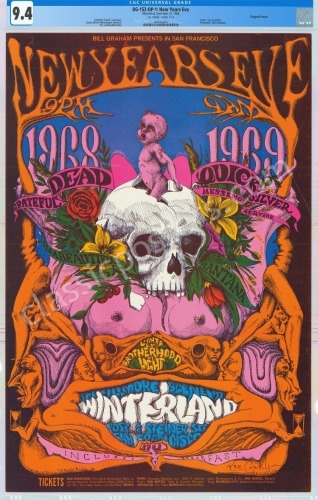 Haunting Signed and Certified BG-152 Grateful Dead Poster