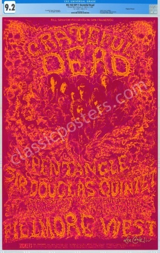 Signed Original BG-162 Grateful Dead Poster