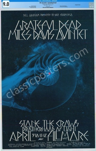 Original Signed BG-227 Grateful Dead Poster