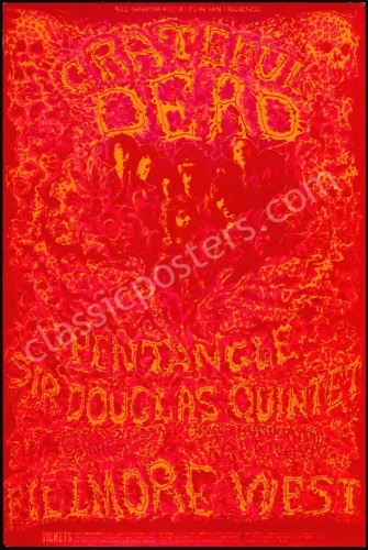 Stunning Original BG-162 Grateful Dead Poster