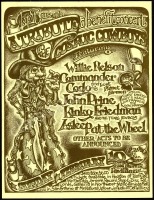 Scarce 1974 Cosmic Cowboy Benefit Handbill