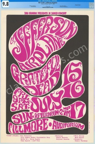 Awesome Certified Original BG-17 Grateful Dead Poster
