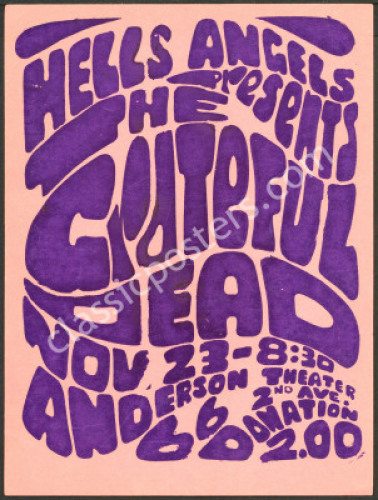 Historic Hells Angels Anderson Theater Handbill