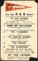 1964 The Yardbirds Cavern Club Liverpool Handbill