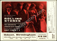 Rare 1965 Rolling Stones Birmingham Handbill