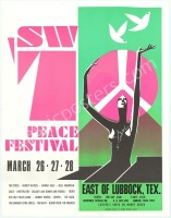1970 Southwest Peace Festival Poster and Bumper Sticker