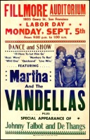 AOR 1.63 Martha and the Vandellas at The Fillmore Cardboard Poster
