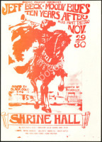 Scarce Jeff Beck Shrine Auditorium Handbill