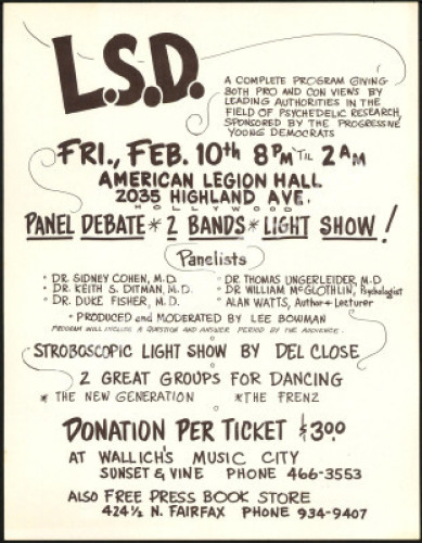 Scarce 1967 LSD Debate Handbill