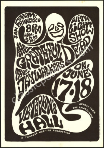 Attractive AOR 2.338 Grateful Dead Santa Rosa Poster