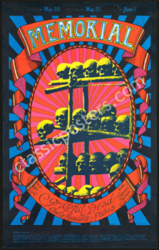 Gorgeous AOR 2.160 Grateful Dead Memorial Poster