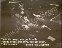 Rare Stevie Ray Vaughan Anti-Drug Poster