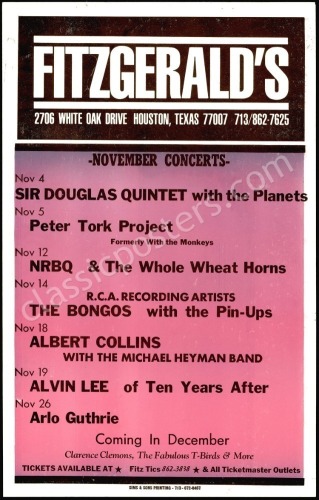 Fitzgerald&rsquo;s Houston 1983 Cardboard Poster