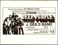 Scarce Deep Purple Houston Handbill