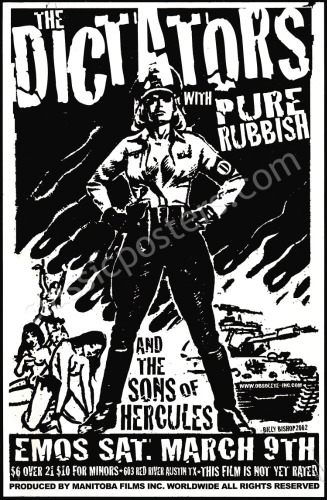 Striking Emo&rsquo;s The Dictators Poster