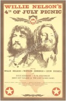 1977 Willie Nelson 4th of July Picnic Poster