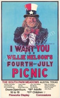 1984 Willie Nelson Picnic Poster