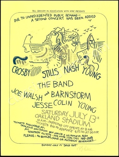 Signed CSNY Oakland Poster