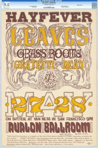 Signed Original FD-10 Grateful Dead Poster