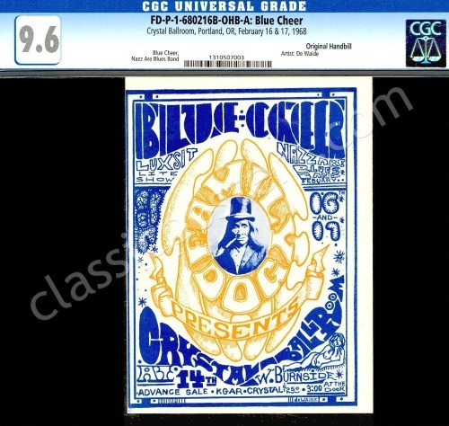 Wonderful Family Dog Portland Blue Cheer Handbill