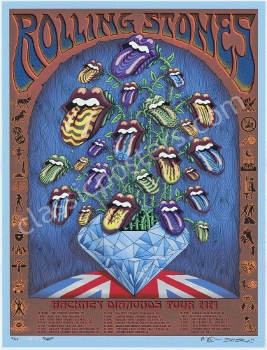 Rolling Stones Tour Poster by Emek