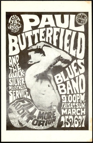 Scarce FD-3 Paul Butterfield Handbill
