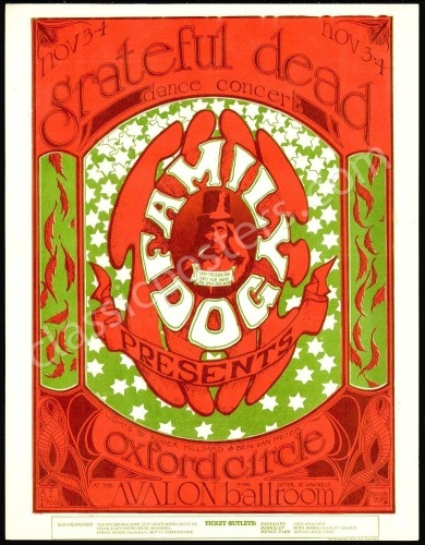 Lovely FD-33 Grateful Dead Handbill