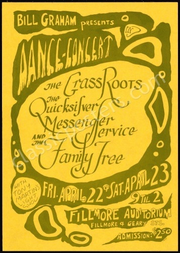 Beautiful BG-0 Grass Roots Handbill