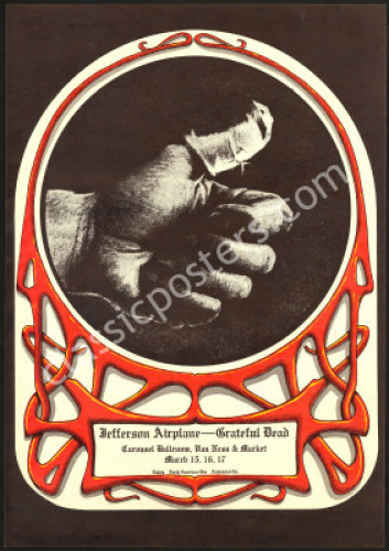 Gorgeous AOR 2.172 Sore Thumb Grateful Dead Poster