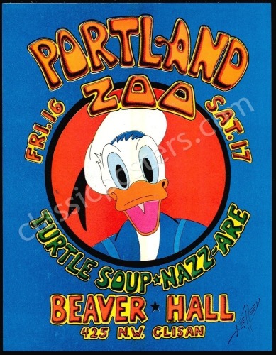 Signed AOR 3.111 Beaver Hall Portland Handbill