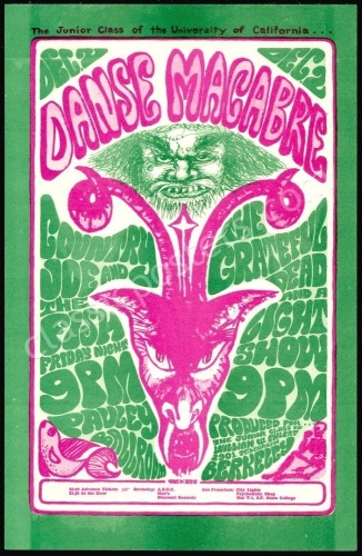 Colorful Danse Macabre Grateful Dead Handbill